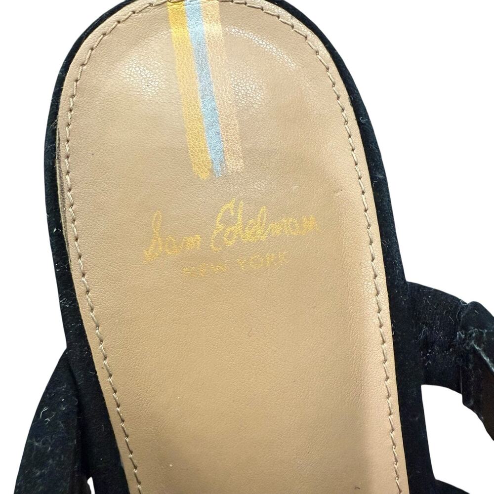 Sam Edelman Yuki Suede Espadrille Wedge Sandals Black Size 7.5M - Picture 9 of 13